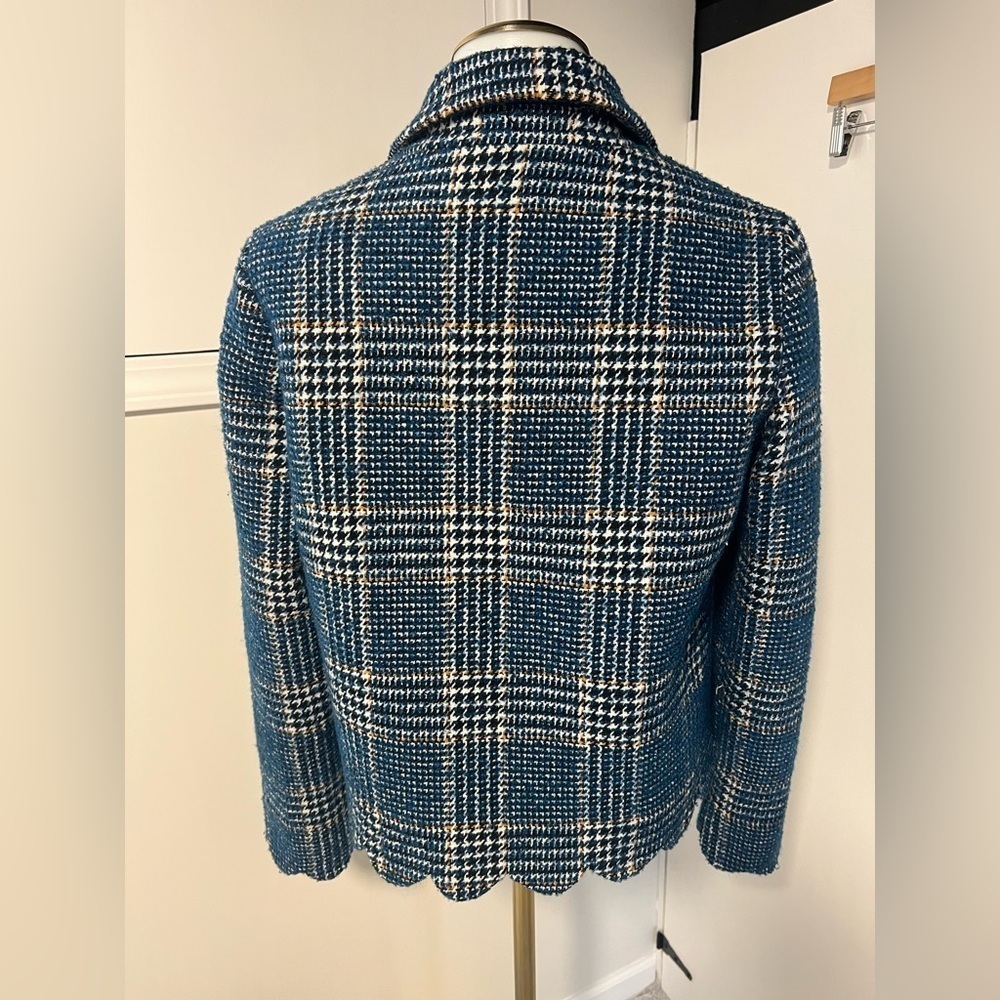 Dolce Cabo Blue Plaid Blazer - Picture 6 of 6